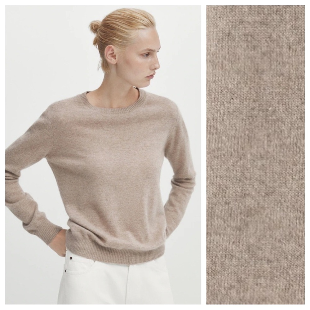 NWT. Massimo Dutti 100% Cashmere Crew Neck Sweater. Size M.